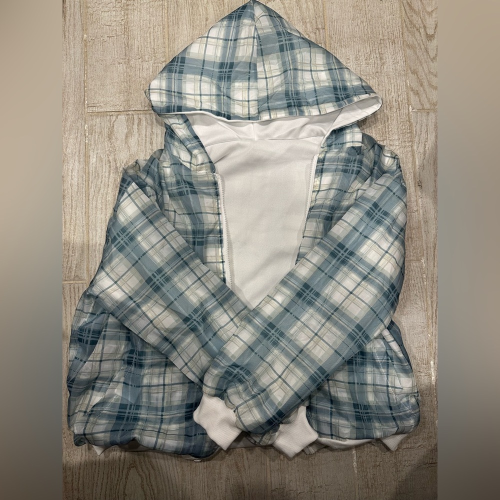 White/green Reversible Light Jacket